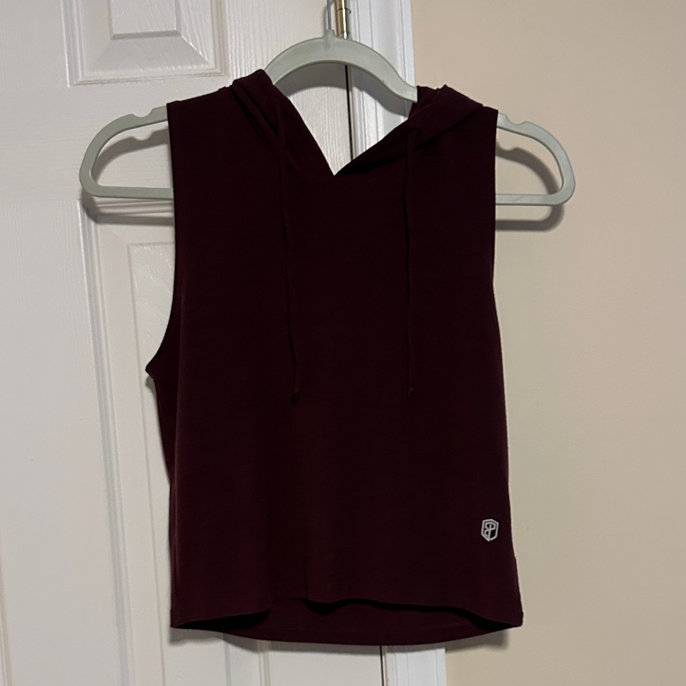 Born Primitive Maroon Crop Tank w Hood